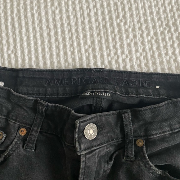 American Eagle Outfitters Black Distressed slim Jeans 32x36 - Picture 4 of 6